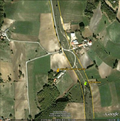 Mappa satellitare del Regio tratturo